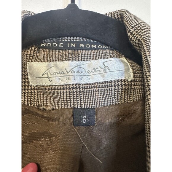 Vintage Gloria Vanderbilt Wool Plaid Blazer Sz 6 Double Breasted 80’s - 90s - Picture 4 of 4